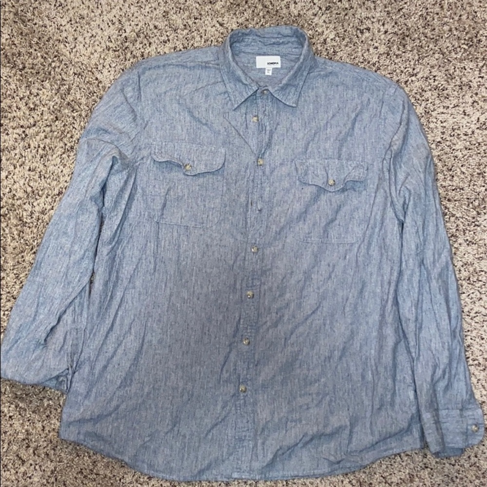 Long sleeve flannel material T shirt
